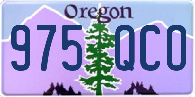 OR license plate 975QCO