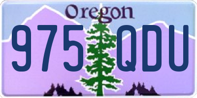 OR license plate 975QDU
