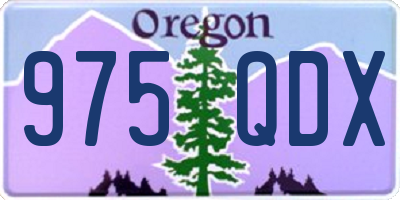 OR license plate 975QDX