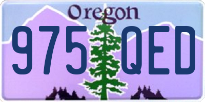 OR license plate 975QED
