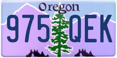 OR license plate 975QEK
