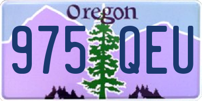 OR license plate 975QEU