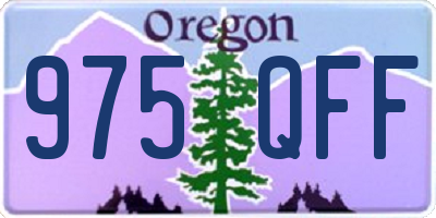 OR license plate 975QFF