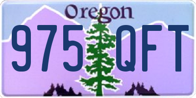 OR license plate 975QFT