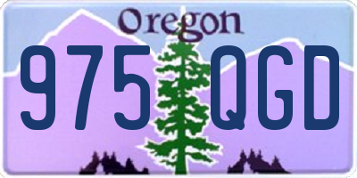 OR license plate 975QGD