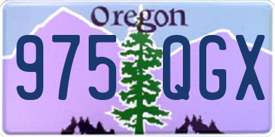 OR license plate 975QGX