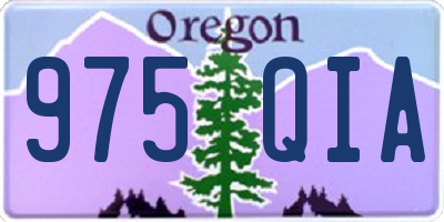 OR license plate 975QIA
