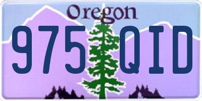 OR license plate 975QID