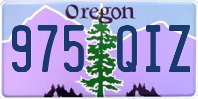 OR license plate 975QIZ