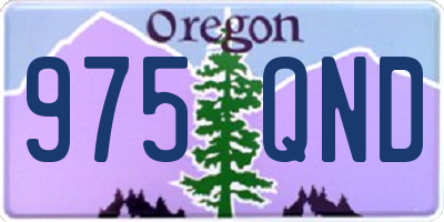 OR license plate 975QND