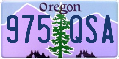 OR license plate 975QSA