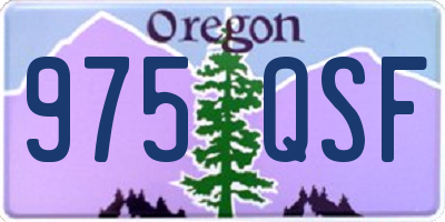 OR license plate 975QSF