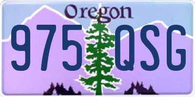 OR license plate 975QSG