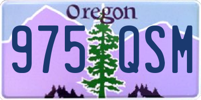 OR license plate 975QSM