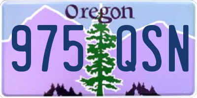 OR license plate 975QSN