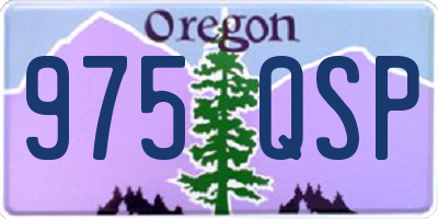 OR license plate 975QSP