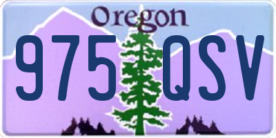 OR license plate 975QSV