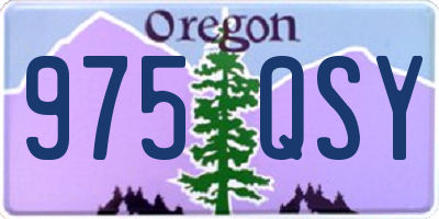 OR license plate 975QSY