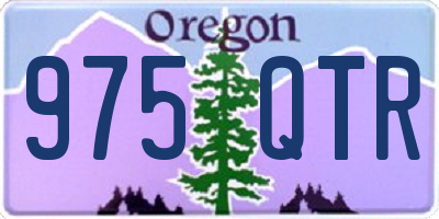 OR license plate 975QTR