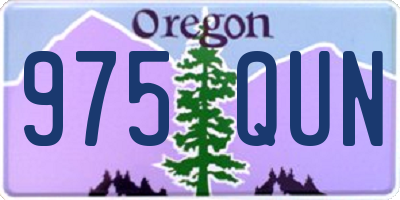 OR license plate 975QUN