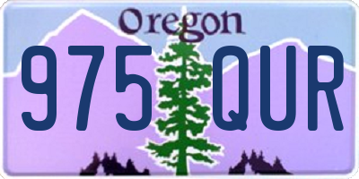 OR license plate 975QUR
