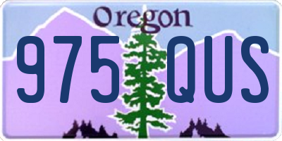 OR license plate 975QUS