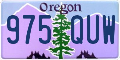 OR license plate 975QUW