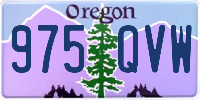 OR license plate 975QVW