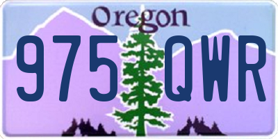 OR license plate 975QWR