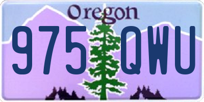 OR license plate 975QWU