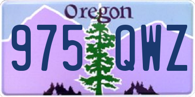 OR license plate 975QWZ