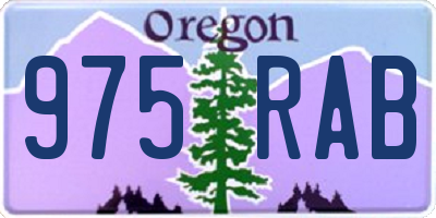 OR license plate 975RAB
