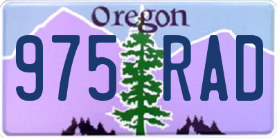 OR license plate 975RAD