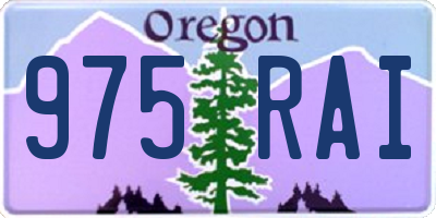 OR license plate 975RAI
