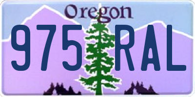 OR license plate 975RAL
