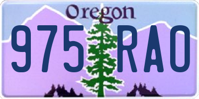OR license plate 975RAO