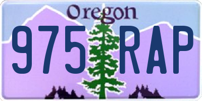 OR license plate 975RAP