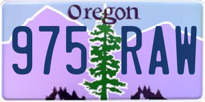 OR license plate 975RAW