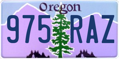 OR license plate 975RAZ