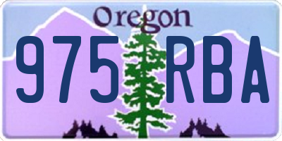 OR license plate 975RBA