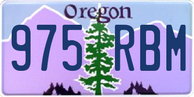 OR license plate 975RBM