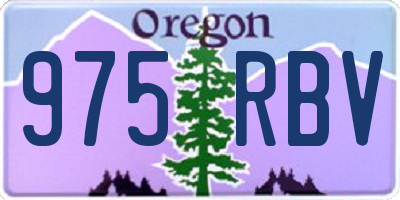OR license plate 975RBV
