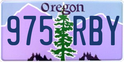 OR license plate 975RBY