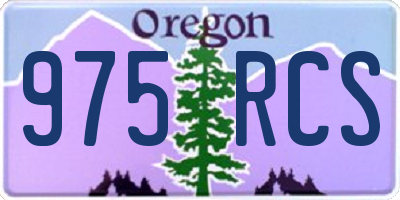 OR license plate 975RCS