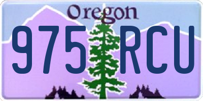 OR license plate 975RCU