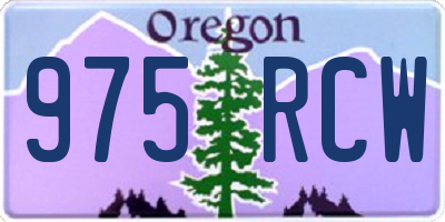 OR license plate 975RCW