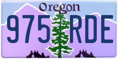 OR license plate 975RDE