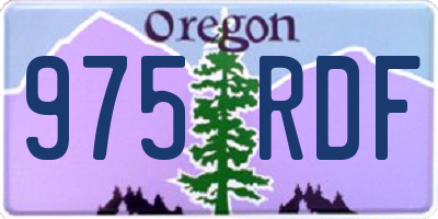 OR license plate 975RDF