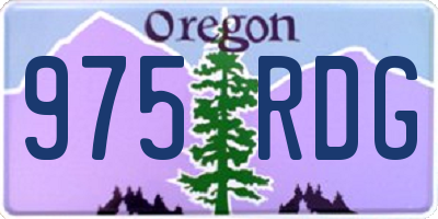 OR license plate 975RDG