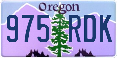 OR license plate 975RDK